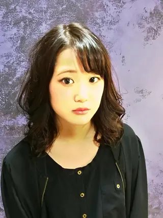 ミディアム カラー パーマ ★竹本 千春★のヘアスタイル