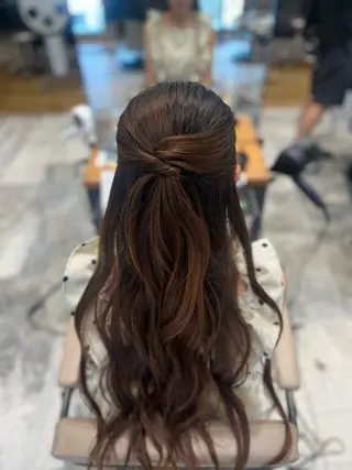 ヘアアレンジ アレンジ/艶カラー 銀座🌼さきえのヘアスタイル