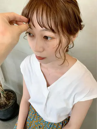 ロング カラー ヘアアレンジ 榑松 恵里のヘアスタイル