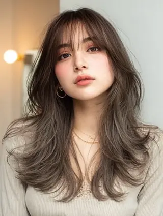 ロング 絶対綺麗な暖色カラー 🎯あります✨増渕✨のヘアスタイル