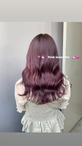 ロング カラー パーマ ヘアアレンジ メンズ キッズ マツエク・マツパ 透明感カラー・レイヤ ー🎀amika🎀のヘアスタイル
