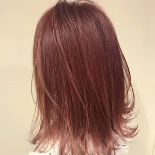 ミディアム カラー 髪質改善カラー韓国風 レイヤーtudaのヘアスタイル