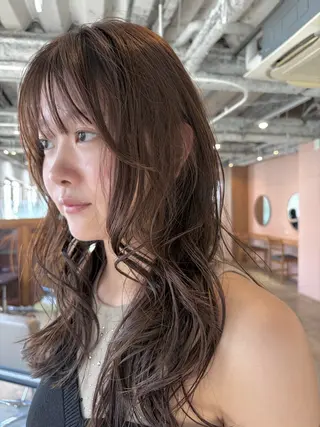 セミロング カラー yu maのヘアスタイル