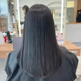 セミロング カラー 【透明感カラー🩶】 津田和希のヘアスタイル