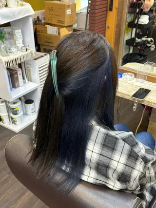 セミロング カラー はやと【エクステ ×ブリーチ特化】のヘアスタイル