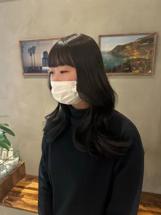 セミロング 新宿/顔周りカット +レイヤー=しずく♩のヘアスタイル