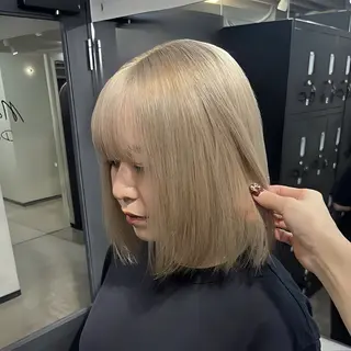 ロング カラー ヘアアレンジ メンズ 🍀淡色×ブリーチ/ ベージュ✨RINOのヘアスタイル