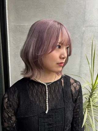 ミディアム カラー みぞぐち じゅりのヘアスタイル