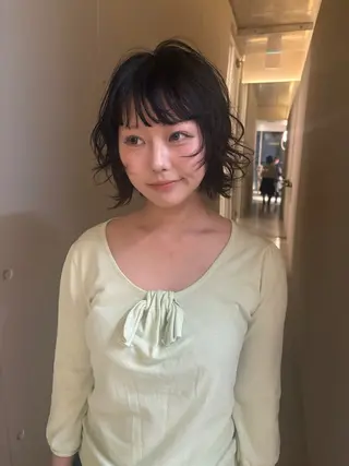 ショート カラー パーマ ユラ / MUKUのヘアスタイル