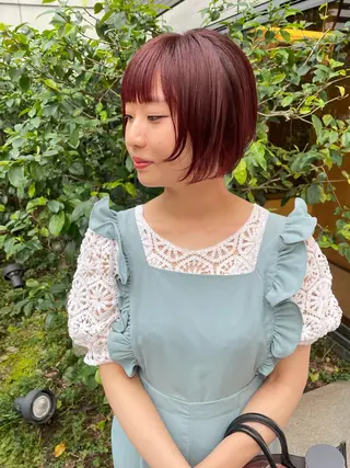 ミディアム カラー パーマ ヘアアレンジ メンズ キッズ ネイル マツエク・マツパ アイブロウ tatsumi/ボブ ウルフ/レイヤーのヘアスタイル