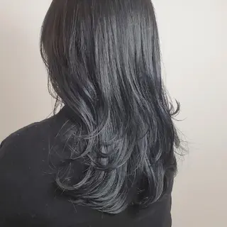 セミロング カラー 韓国レイヤー　 suzuのヘアスタイル