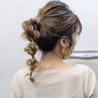 セミロング ヘアアレンジ HIKARI@ Ruheplatzのヘアスタイル