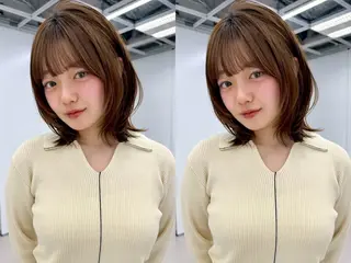 ミディアム 透明感カラー / Rio👶🏻💞のヘアスタイル