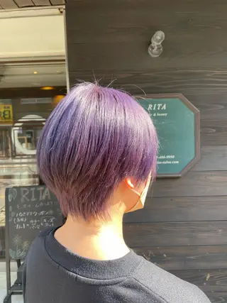 ショート カラー みねぎし ふうかのヘアスタイル