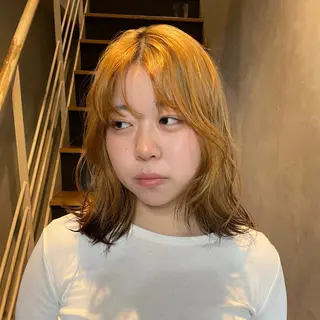ミディアム カラー AIRI /XENA渋谷本店のヘアスタイル