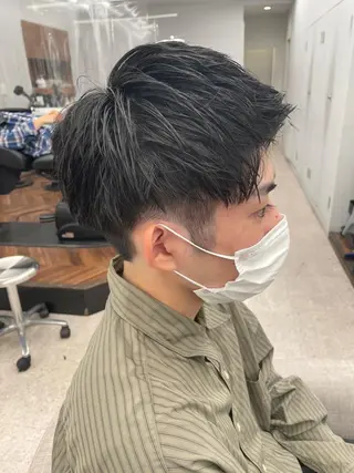 ショート メンズ 京都河原町 メンズパーマ助川龍哉のヘアスタイル