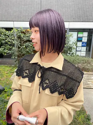 ミディアム カラー パーマ ヘアアレンジ メンズ キッズ ネイル マツエク・マツパ アイブロウ tatsumi/ボブ ウルフ/レイヤーのヘアスタイル