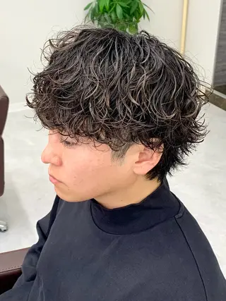ミディアム M字・前髪割れ 改善メンズ特化/栢沼のヘアスタイル