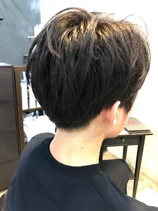 ミディアム メンズ メンズカットパーマ 似合わせカット 小林のヘアスタイル
