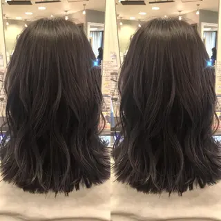 セミロング カラー box mico. mutsumiのヘアスタイル