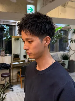 メンズ 【新宿】川口開世 cut・permのヘアスタイル