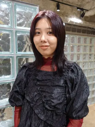 ミディアム カラー さと ちはるのヘアスタイル