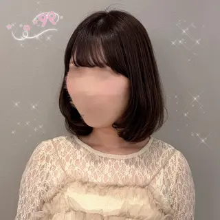 ミディアム カラー 顔周り/ガーリー /ヘアメ/あつはのヘアスタイル