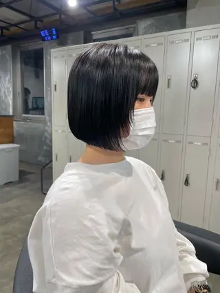 ショート カラー パーマ ヘアアレンジ メンズ キッズ ネイル マツエク・マツパ アイブロウ 透明感カラー・レイヤ ー🎀amika🎀のヘアスタイル