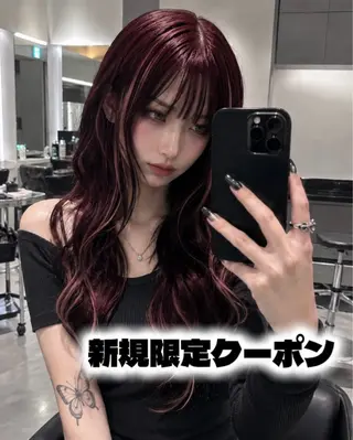 ロング カラー ゆな︎❤︎ 髪質改善カラーのヘアスタイル