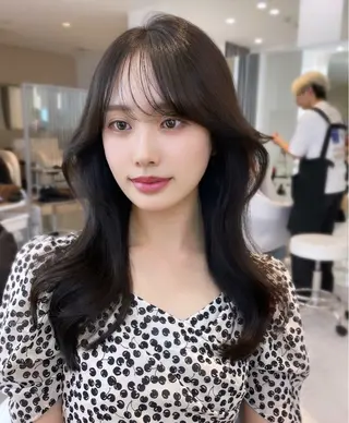 ロング City/louwe 韓国レイヤーカットのヘアスタイル