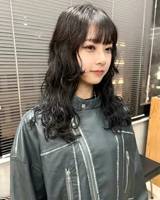 セミロング パーマ tetohair 森田浩平のヘアスタイル