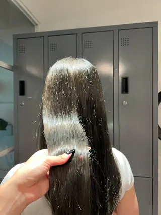 ロング カラー ワタナベ モカ🦢ダブルカラーのヘアスタイル