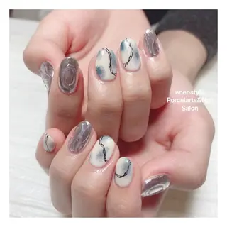 ミディアム ネイル 🐾enen style 🐾のネイルデザイン