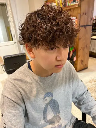 パーマ メンズ あだち 寺田町のヘアスタイル