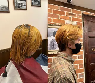 ミディアム パーマ 新宿💈カットモデル メンズカットのヘアスタイル