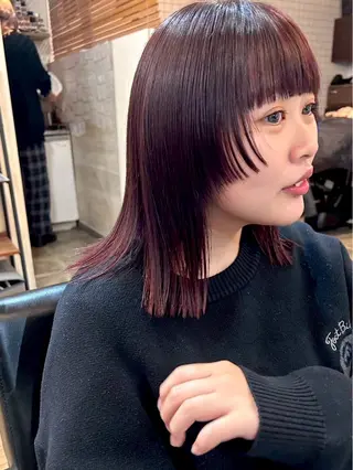 セミロング LUCK rizunaのヘアスタイル