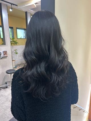 セミロング カラー hub hair レイヤー/ナチュラルのヘアスタイル