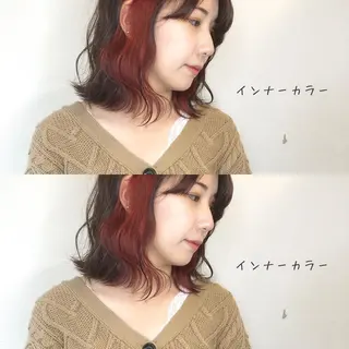 ミディアム カラー あさだ しゅうたろうのヘアスタイル