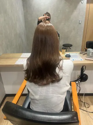 セミロング カラー 新宿 似合わせカラー HINAのヘアスタイル