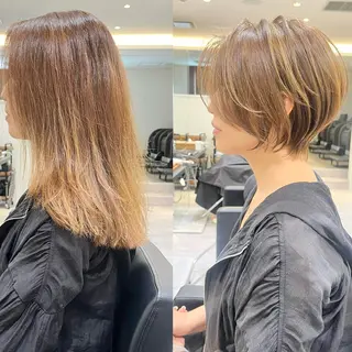 ショート 💐ショート/レイヤ ー💐荒砂のヘアスタイル