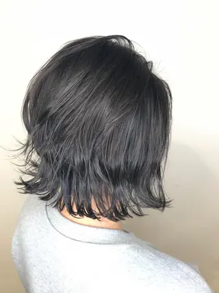 ショート カラー 髪質改善カラー韓国風 レイヤーtudaのヘアスタイル
