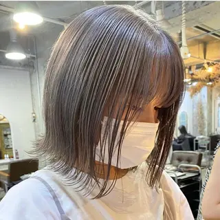 ミディアム カラー ヘアアレンジ 福岡似合わせレイヤー /ウルフ/ハイトーンのヘアスタイル