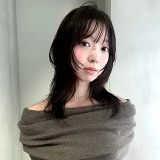セミロング カラー 透明感/レイヤー /ボブ/本田 聖のヘアスタイル