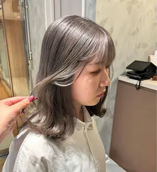 ミディアム カラー 似合わせカット/ 青竹真璃亜のヘアスタイル
