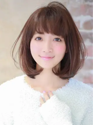 ショート ミディアム セミロング ロング カラー パーマ Soleria 田中慎一のヘアスタイル