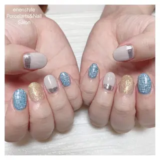ミディアム ネイル 🐾enen style 🐾のネイルデザイン
