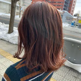 ミディアム カラー 💜推しインナー カラー/菊池柊真💜のヘアスタイル
