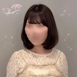 ミディアム カラー 顔周り/ガーリー /ヘアメ/あつはのヘアスタイル