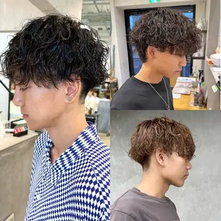 パーマ メンズ メンズパーマ/フェ ザーパーマ/古川晴輝のヘアスタイル