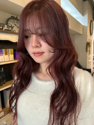 ロング カラー ichika/顔周り /似合わせカラー🩵のヘアスタイル